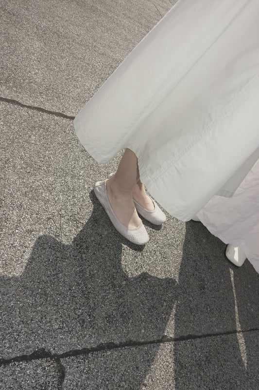 Prada scrunch ballet flats