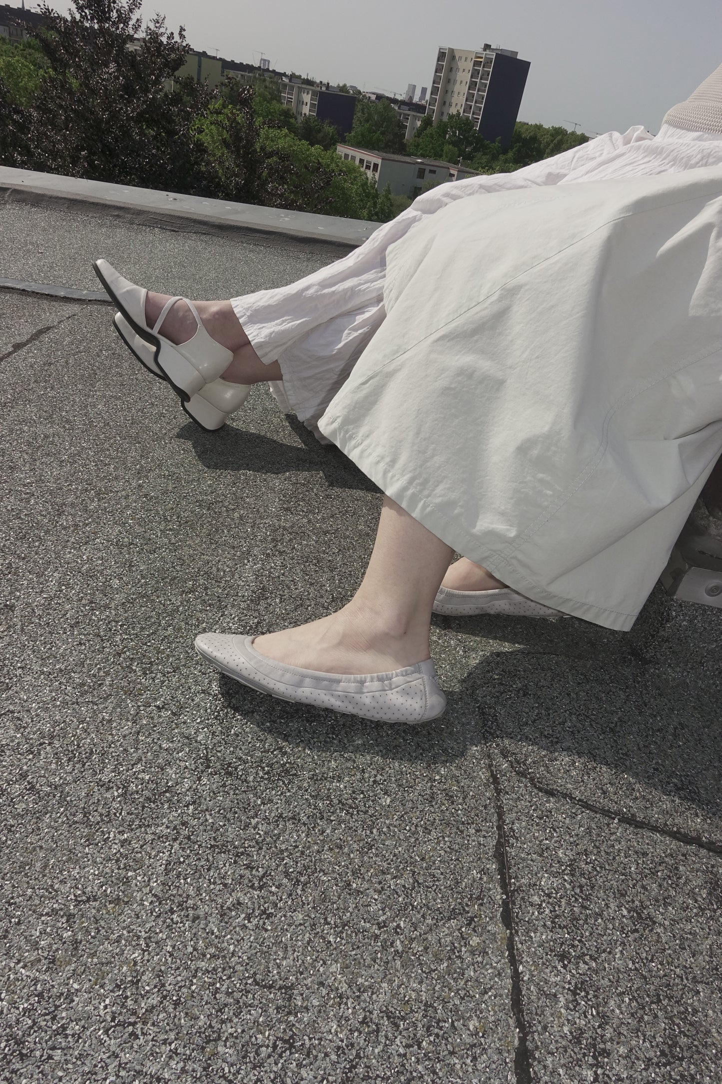 Prada scrunch ballet flats