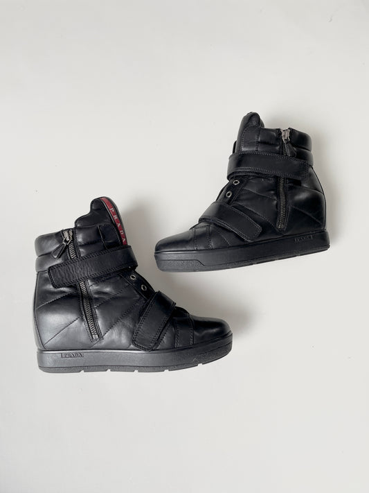 Prada A/W 2013 High-Top wedge sneaker